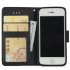 Ultra Slim PU Full Protective Cover Non slip Shockproof Cell Phone Case with Card Slot for iPhone 5G 5S 5SE black