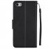 Ultra Slim PU Full Protective Cover Non slip Shockproof Cell Phone Case with Card Slot for iPhone 5G 5S 5SE black