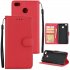 Ultra Slim Shockproof Full Protective Case with Card Wallet Slot for Xiaomi Redmi 4X red