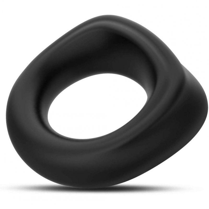 Ultra Soft Liquid Silicone Penis Ring Premium Stretchy Cock Ring for Last Longer Harder Stronger Erection Pleasure Enhancing Sex Toy for Man or Couples Play  black