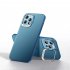 Ultra Thin Metal Stand Phone Case Camera Protector Shockproof Cover Blue for iPhone 14ProMax