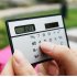 Ultra Thin Solar Power Calculator Credit Card Design Portable Mini Calculator for Business School Silver