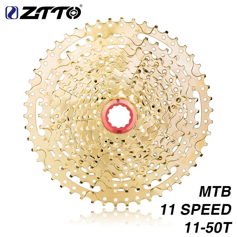 ZTTO MTB 11 Speed Cassette 11 s 11-50 t  UltraLight Freewheel Mountainbike Cassette Flywheel 11-speed 50T black gold gold L