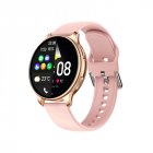 Ultra-thin Temperature Measurement Intelligent  Watch Y22 Bluetooth-compatible Calling Heart Rate High-definition Screen Wristband Bracelet pink