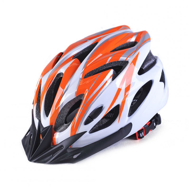Bicycle Helmet Orange white Free Size