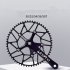 Ultralight LP Positive And Negative Teeth 52 54 56 58T Single Disc 130BCD Crank Bicycle Sprocket Black crank   56T disc   set Special size