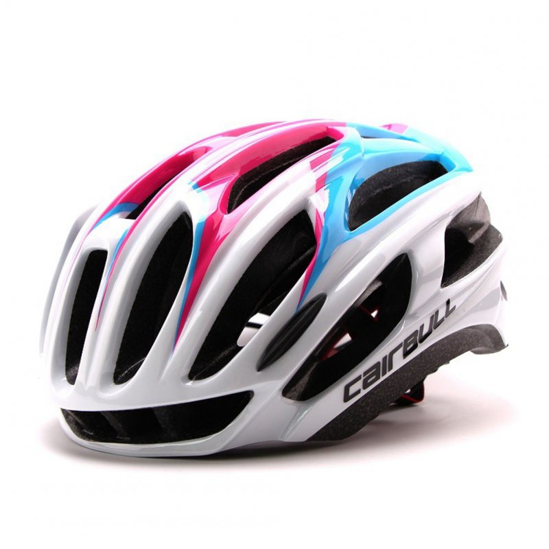 Ultralight Racing Cycling Helmet with Sunglasses Intergrally molded MTB Bicycle Helmet Mountain Road Bike Helmet Pink_M (54-58CM)