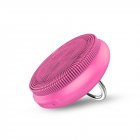 Ultrasonic Electric Cleansing Instrument Face Cleansing Brush <span style='color:#F7840C'>Vibration</span> Blackhead Epilator Pore Cleaner Massage USB Rechargeable Pink