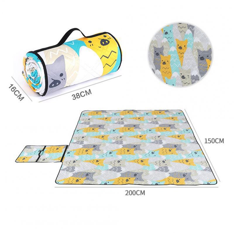Ultrasonic Picnic Mat Large Sandproof Beach Blanket Foldable Outdoor Blanket