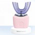 Ultrasonic Toothbrush  LED Light Waterproof U Shaped Brush Head Protects Gums  360   Oral Cleaning Ordinary White