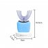 Ultrasonic Toothbrush  LED Light Waterproof U Shaped Brush Head Protects Gums  360   Oral Cleaning Ordinary White