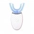 Ultrasonic Toothbrush  LED Light Waterproof U Shaped Brush Head Protects Gums  360   Oral Cleaning Ordinary White