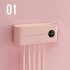 Ultraviolet Electric Toothbrush Sterilizer Free Punch Wall Mount Toothbrush Storage Box pink