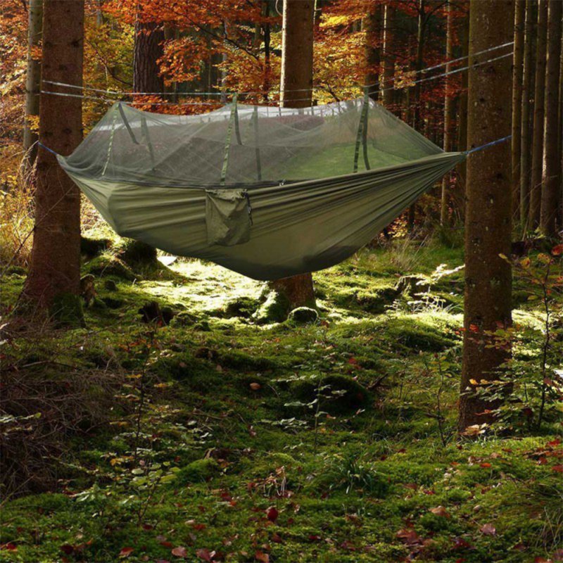 Outdoor Camping Hammock Anti-rollover Swing With Binding Ropes For Patio Porch Garden Backyard