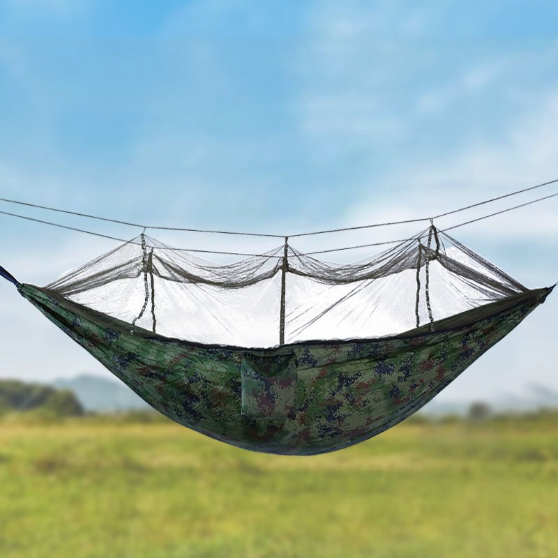 Outdoor Camping Hammock Anti-rollover Swing With Binding Ropes For Patio Porch Garden Backyard