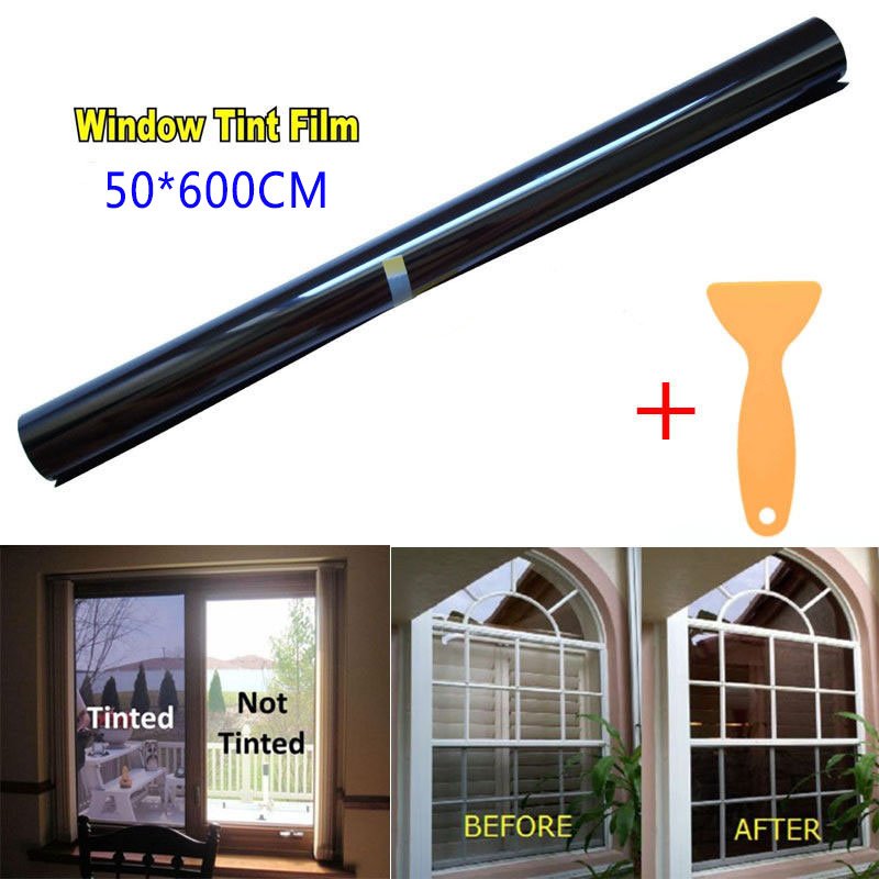 Uncut Roll Window Tint Film 50% VLT Car Home Office Glass Film 50*600cm