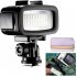 Underwater LED Lighting Lamp for GoPro Hero Motion Camera Supplementary LED Lighting Black