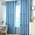 Underwater World Printing Window Curtain for Kids Room Shading Decor Coffee color cloth 1 meter wide x 2 7 meters high