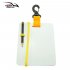 Underwater Writing Slate Diving Wordpad Gear Board with Swivel Clip Pencil for Water Sports Diving Swimming Yellow Small
