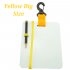 Underwater Writing Slate Diving Wordpad Gear Board with Swivel Clip Pencil for Water Sports Diving Swimming Yellow Small