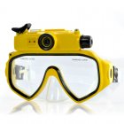 Underwater scuba mask DVR with 720p resolution is ideal for holidays with the family in the sea or in the pool