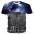Unicomidea Men s Fashion Casual Galaxy Graffiti Print T Shirts