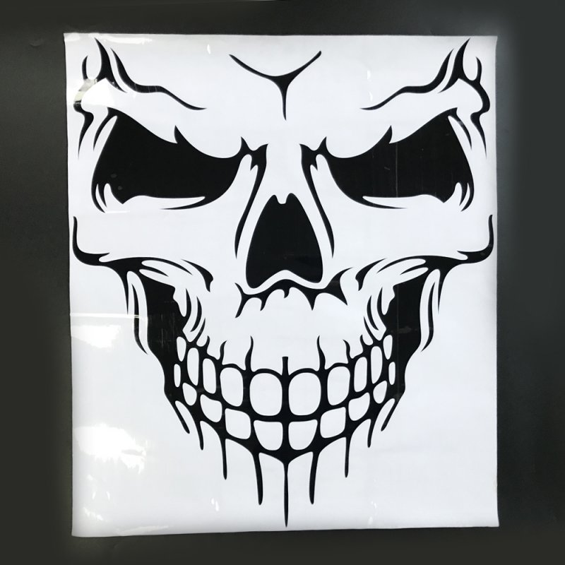 Unique Skull Design PVC Decals Car Cover Stickers Car Body Styling Sticker black