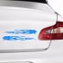 Unique Tiger Flame Totem Decal Reflective Car Sticker Car Styling Sticker blue