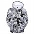 Unisex 3D Casual Digital Printing Fashion Pattern Long Sleeve Hooded Shirt Sweatshirts Q style XXL