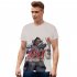 Unisex 3D Digital Game Printing Vivid Pattern Short Sleeve Cotton Casual T shirt E type XXL