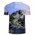 Unisex 3D Digital Printing Loose fitting Large Size Round Neck Short Sleeves T shirt