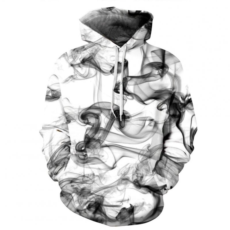 Unisex 3D Foggy Digital Printing Hoodies Fashion Drawstring Pullover Sweatshirt Tops Foggy_M