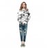 Unisex 3D Foggy Digital Printing Hoodies Fashion Drawstring Pullover Sweatshirt Tops Foggy M