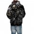 Unisex 3D Vivid Color Skeleton Fingers Fashion Hooded Tops Baseball Sweatshirts as shown M