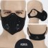 Unisex Activated Carbon Dust   proof Sports Healthy Mask Riding Sports Mask  black One size