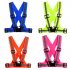Unisex Adjustable Reflective Vest   High Visibility Safety Straps for Jogging Cycling Walking Running  Green