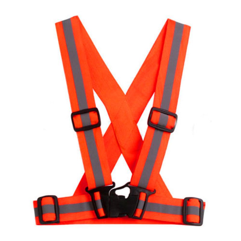 Adjustable Reflective Vest Neon Orange