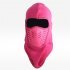 Unisex Bicycle Thermal Winter Warm Hat Windproof Motorcycle Face Mask Hat Neck Helmet Beanies Rose red One size