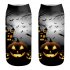 Unisex Cartoon 3D Halloween Element Printing Socks Breathable Sweat Absorbent Socks   WSJ08 one size