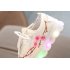 Unisex Children LED Light Shoes Embroider Sports Casual Anti skid Baby Shoes  white 22 inner length 14 cm