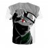 Unisex Cool 3D Digital Cartoon Printing Round Collar Cool T shirt as shown M