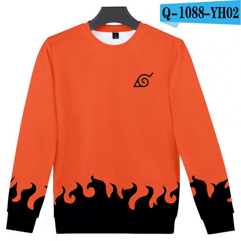 Unisex Cool Naruto Anime 3D Printed Round Collar Sweatshirts Sweater Coat B style_M