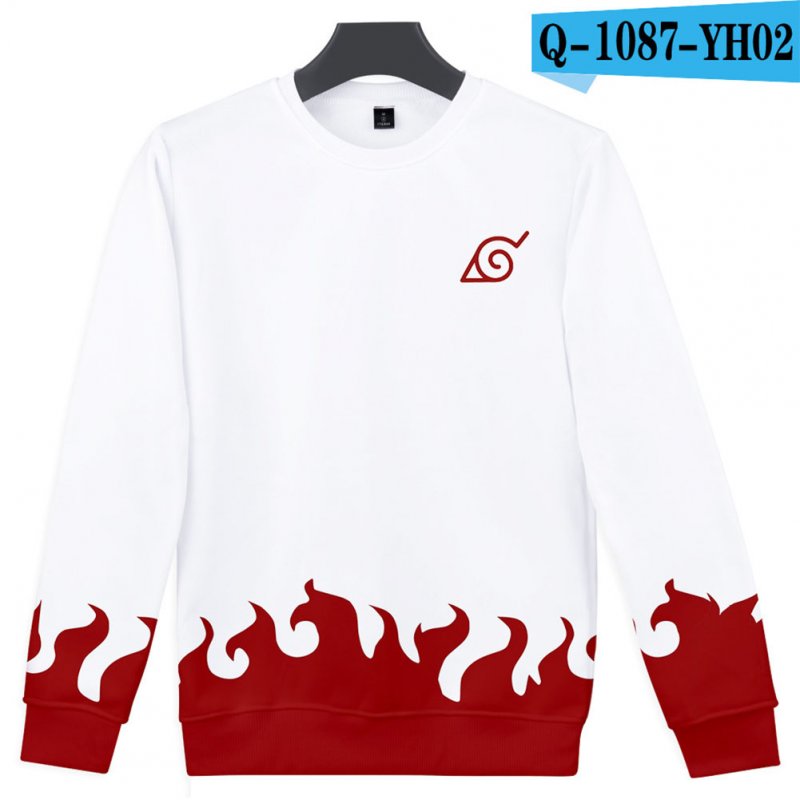 Unisex Cool Naruto Anime 3D Printed Round Collar Sweatshirts Sweater Coat A style_XXL
