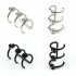Unisex Earless Holes Stainless Steel Cross Design Cartilage Earrings Jewelry