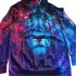 Unisex Fashion 3D Star Lion Digital Printing Hooded Sweatshirt Stylish Long Sleeve Coat Star lion XL