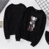 Unisex Fashion Casual Kaws Long Sleeved Blouses Plush Warm Round Collar Tops Pink 2XL