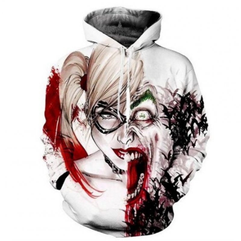 Unisex Fashion Clown 3D Digital Printing Lovers Hoodies clown_M