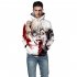 Unisex Fashion Clown 3D Digital Printing Lovers Hoodies clown M