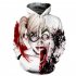 Unisex Fashion Clown 3D Digital Printing Lovers Hoodies clown XL