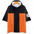 Unisex Fashion Naruto Cosplay Digital Print 3D Hooded Tops Short sleeved T shirt  Q 0833 YH09 Orange S